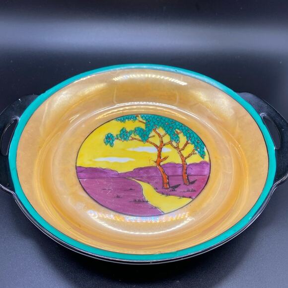 ART DECO Noritake CLASSIC Deco Japanese‎ Lusterware serving plate - Picture 1 of 16